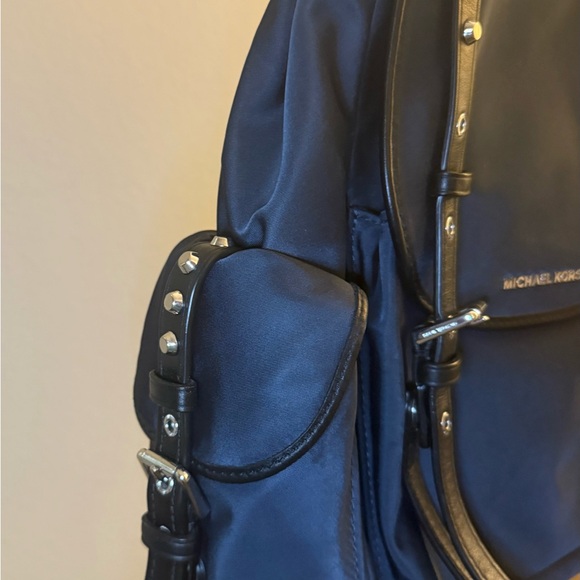 Michael Kors Midnight Blue Backpack with Silver Details - Picture 2 of 7